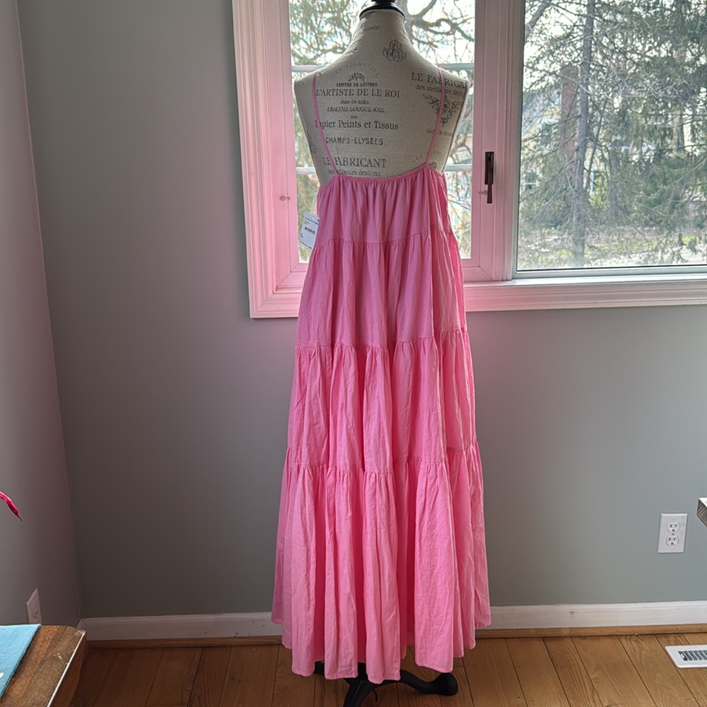 Charlie Holiday pink Priscilla tiered maxi long dress NWT size M - Picture 5 of 9